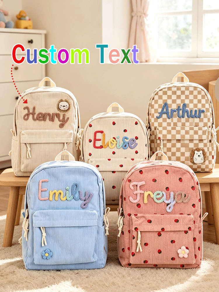Embroidery Kit Pouch - [Personalizowany] Plecak szkolny z imieniem –
