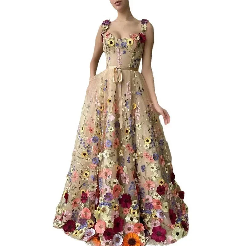 Embroidery Zara - Damskie trójwymiarowe kwiaty, modny haft, kwiatowy
