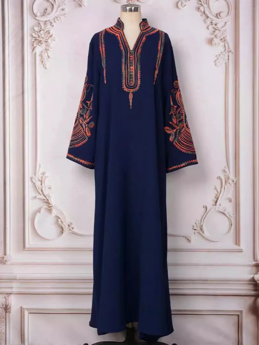 Embroidery Arabic - Marokański Kaftan Abaja Damska Sukienka na