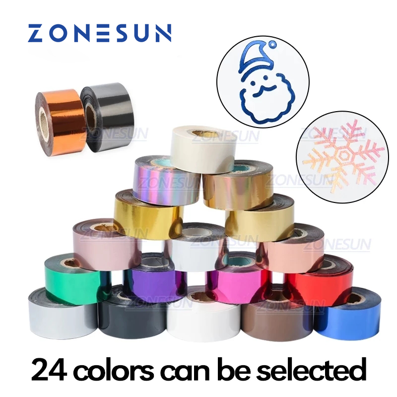 Transfer Paper Carbon - ZONESUN 3/4/5cm złoto srebro czarna folia