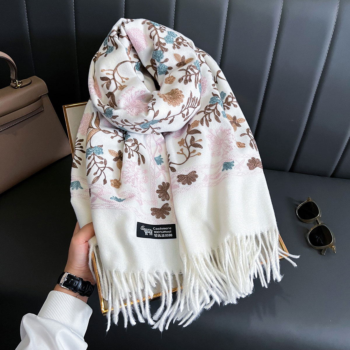 Nowy Zimowy Ciepły Szal Kaszmi – Embroidery Pashmina recenzja i cena