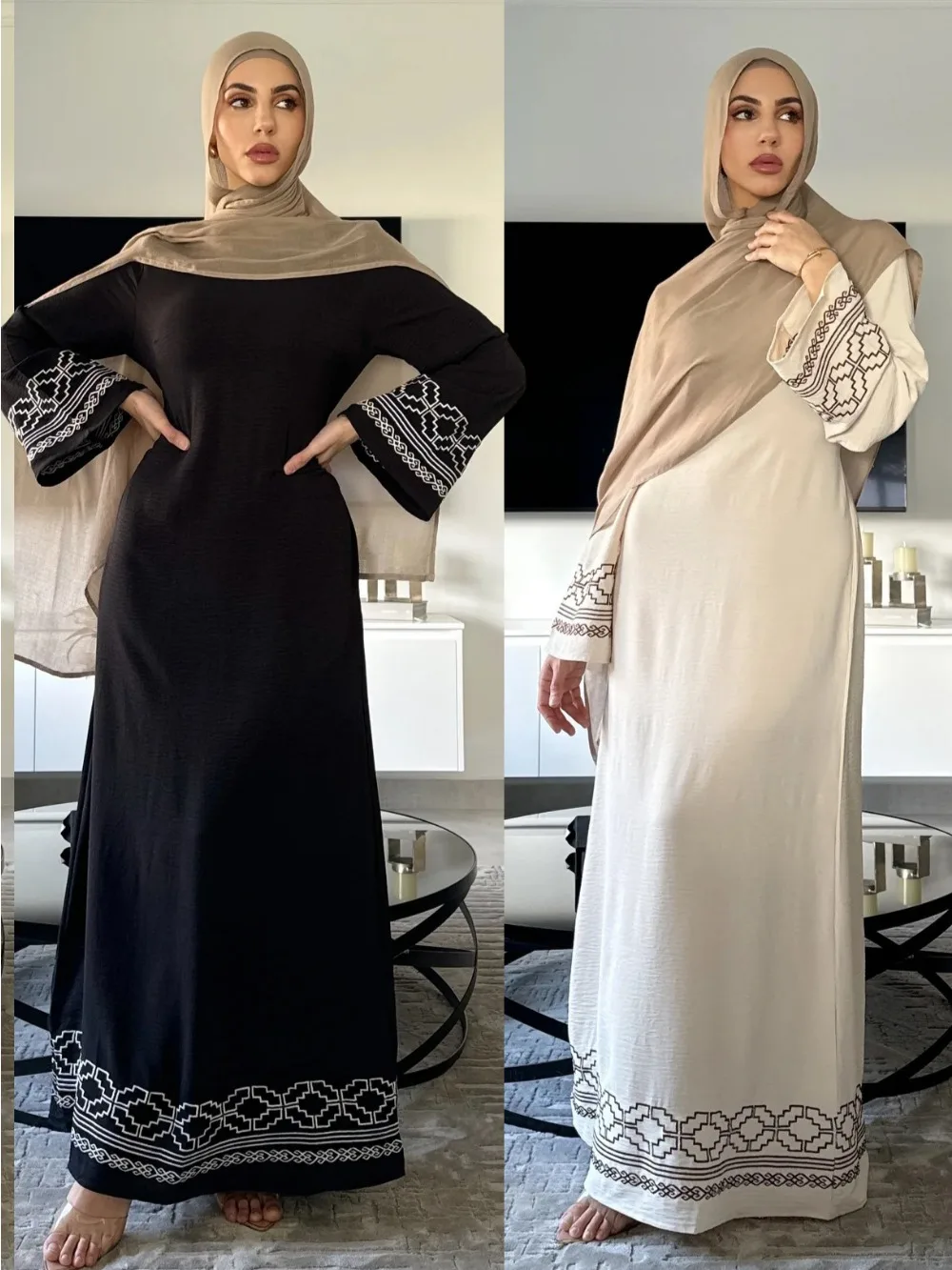 Eid haftowana sukienka muzułma – Embroidery Arabic recenzja i cena