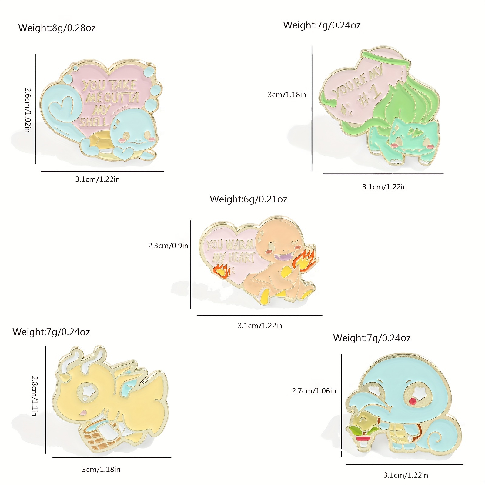 5 szt. Urocze przypinki anime, – Embroidery Outfit recenzja i cena