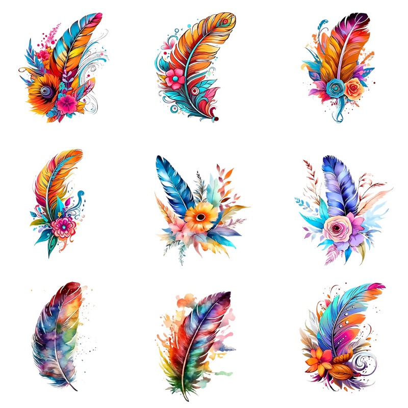 Kolorowe pióra w stylu bohemy  – Embroidery Patches recenzja i cena
