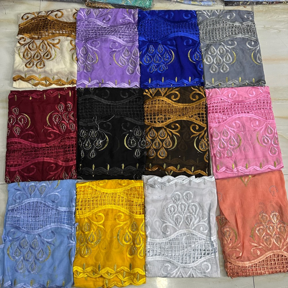 Hidżab muzułmański afrykański  – Embroidery Pashmina recenzja i cena