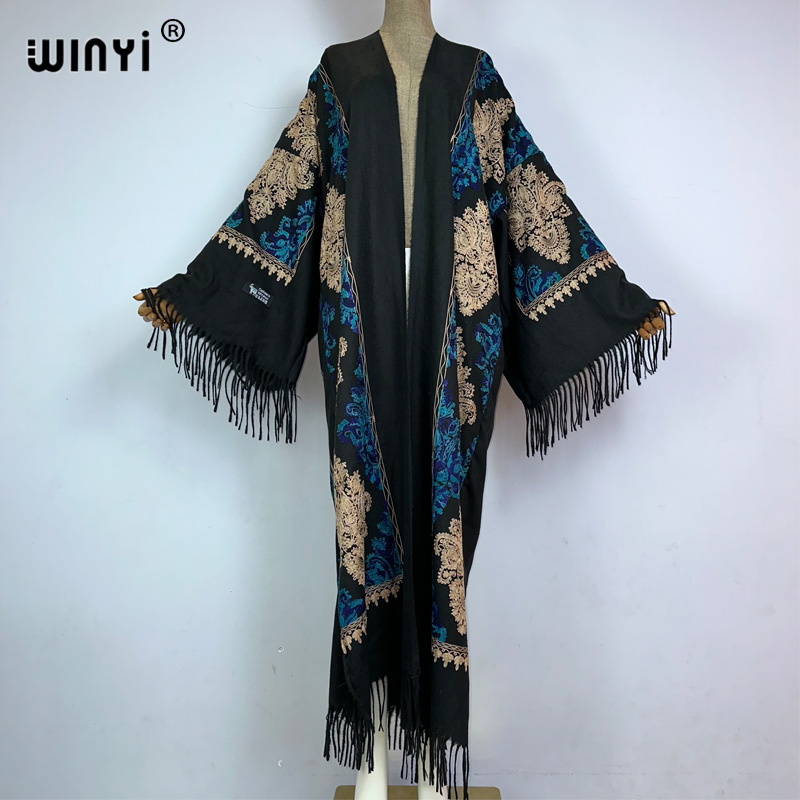 WINYI Zimowy damski płaszcz z  – Embroidery Pashmina recenzja i cena