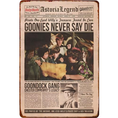 Vintage Metalowy Znak Goonies  – Embroidery Writing recenzja i cena