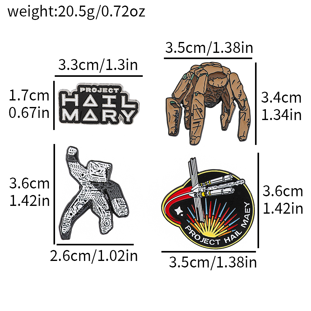 Zestaw 4 emaliowanych przypine – Embroidery Outfit recenzja i cena