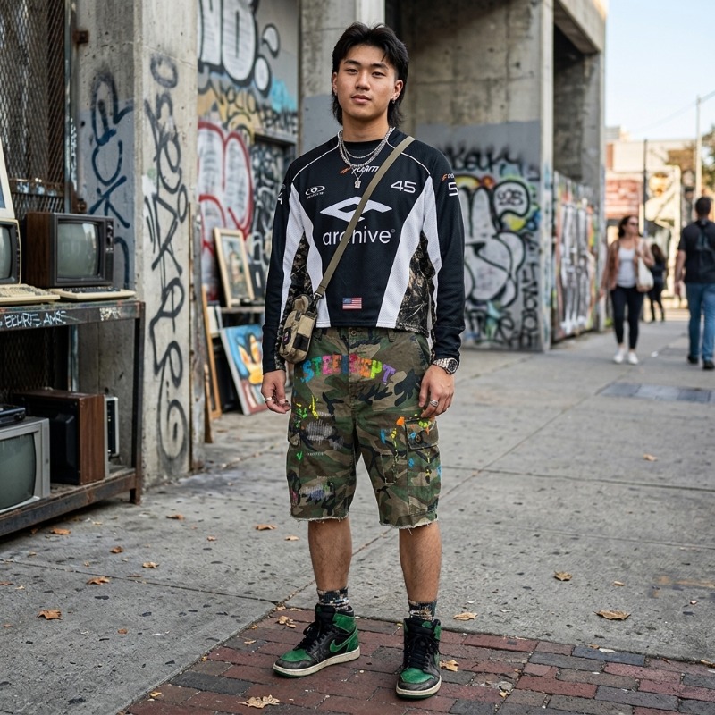 Hip Hop Y2K Streetwear Męski Z – Embroidery Outfit recenzja i cena
