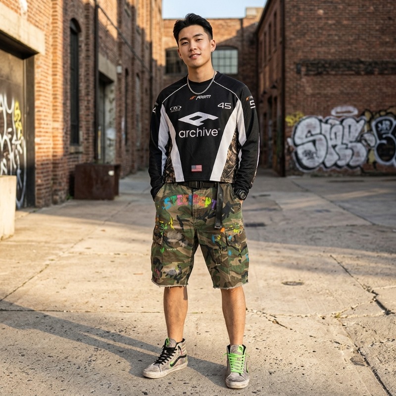 Hip Hop Y2K Streetwear Męski Z – Embroidery Outfit recenzja i cena