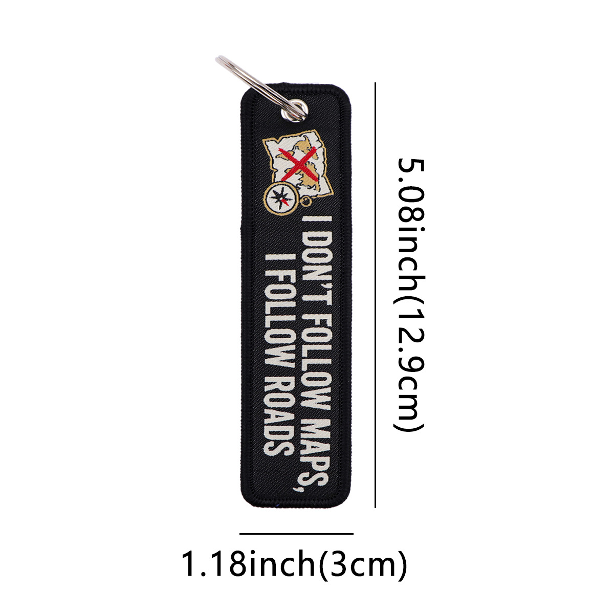 Czarno-biały brelok z literami – Embroidery Ring recenzja i cena